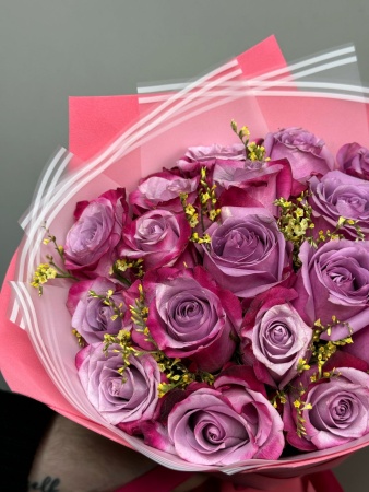 Букет Лавандовое поле в Провансе с розами (3)