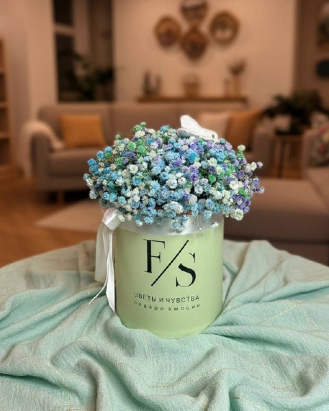 Композиция Милая из гипсофилы средняя (1)