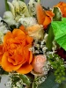 Композиция в Бокале Апельсиновая свежесть с розами и альстромерией (3)