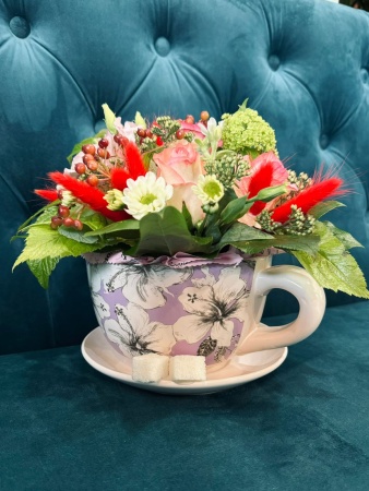 Композиция в керамической чашке-кашпо (4)